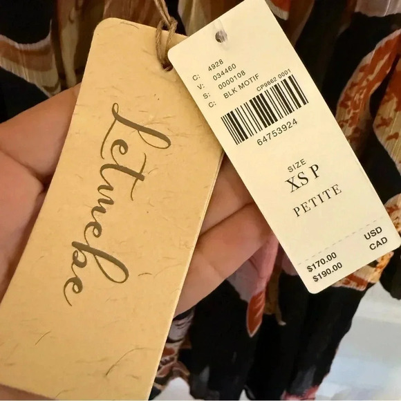 ✨NWT✨ Anthropologie Let Me Be Baby Doll Black Floral Mini Dress XS/P - Picture 6 of 6